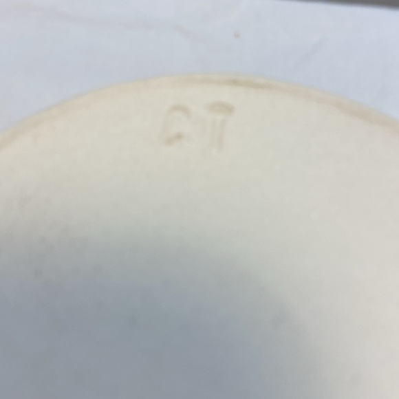 Ceramic tea mug - tent, flower and trees. Signed. - Picture 4 of 9